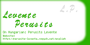 levente perusits business card